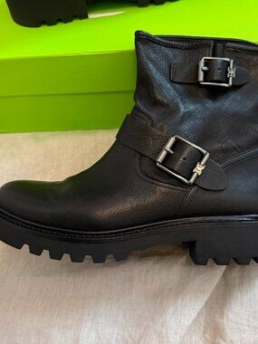 SAM EDELMAN KINSLEY LEATHER MOTORCYCLE BOOTS